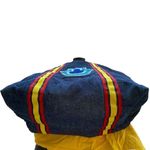 Old Navy  Boho Embroidered Denim Tote Bag Ribbon Double Handle Striped Summer Photo 4