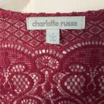 Charlotte Russe Boho Maroon/Burgundy Floral Damask Fringe Cardigan Sz S Photo 5