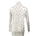 Gap Women's White Floral Print Cotton Long Sleeve Button Down Shirt Top Size XS Photo 3