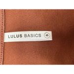 Lulus Basics Symbolize Bodysuit Brown Sleeveless Square Neck Stretch Women SMALL Photo 10