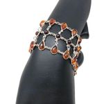 Sterling Silver Baltic Amber,  lace bracelet, 22.2g Photo 8