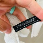 Urban Outfitters  Long Sleeve Waffle Knit Crop Top Ivory Sz Large Photo 5