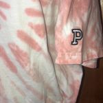 PINK - Victoria's Secret Pink Victoria’s Secret tie dye crop top cinch waist pink size large T-shirt top Photo 1