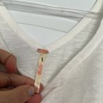 Free People NEW  Claire Tee Tunic Top Eyelet Embroidered Ruffle Slouchy Sz L NWOT Photo 4