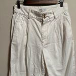 Madewell Pleated Wide-Leg Pants in Lighthouse White Cream- Size 8 Photo 3