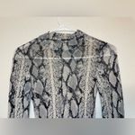 Haute Monde Haute‎ Monde Monochrome Snakeskin Sheer Bodysuit Size S Photo 4