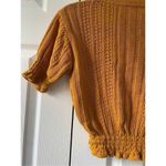 ZARA Knit Mustard Yellow Vneck Crop Top Photo 5