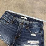 Abercrombie & Fitch Vintage y2k  distressed dark wash micro shorts Photo 2