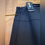 Carlisle Women’s Vtg Black Pencil Skirt w Blue Floral Genuine Leather Design-8 Photo 4