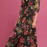 Farm Rio  Anthropologie Laina Floral‎ Boho Maxi Dress Size XS Photo 0