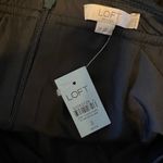 Loft Petite Black Button Front A Line Mini Skirt Size 2P New Photo 2