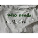 Aerie  white cami WHO NEEDS MISTLETOE? Christmas Cami Sz M Photo 1