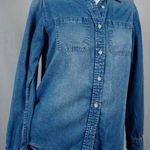 Mossimo Supply Co . Women’s Boyfriend Fit Denim Shirt Size XS Photo 0