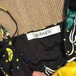 RODARTE Yellow Rose Print Appliquéd Printed Silk Crepe De Chine Maxi Dress Size 2 Photo 7