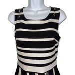 Anthropologie POSTMARK Antoia Black & White Textured Peplum Hem Top NWOT Size S Photo 2