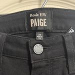 Paige 💖 Rosie HW x  Constance Split Hem Black Skinny Jean Photo 5