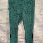 Lululemon 10 Pace Rival Crop Power Luxtreme Spray Jacquard Bali Breeze Black Photo 0