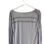 Anthropologie Delletta Women's Size Small Light Blue Blouse Cottage Rayon Light Photo 3