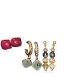 The Sak NWT Earring Set 3 Gold Tone With Beads Photo 2