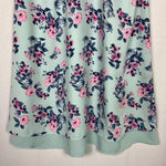 Pink Rose Y2K Floral Sleeveless Shift Dress Blue Pink Medium Chiffon Tiered Mini Sundress Photo 7
