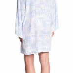 Dolce Vita Blue Abstract Oversize Short Swim Coverup Tie Front Photo 1