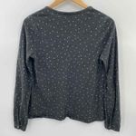 Lucky Brand  Pullover Top Womens Small Gray White Heart‎ Print Cotton Soft Photo 4