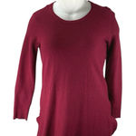 Cyrus Women's Red Long Sleeve Crew Neck Knit Tunic Sweatshirt Sweater Top Size L Photo 0