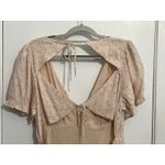 Sophie Rue Mini Dress XL Apricot Dainty Floral Flutter Sleeve Open Back Spring Photo 5