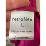 Retrofête  NWT Sydney Silk Fuchsia Halter Asymmetrical Mini Dress Size L Photo 4