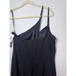 XScape  Dress Gown Womens Size 14 Black One Shoulder Stretch NWT $249 Photo 6