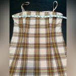 Sunday Best Pink Plaid Mini Dress size 6 Brown Photo 9