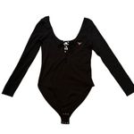 PINK - Victoria's Secret NWT, VS Pink Collegiate Texas Longhorns Black Bodysuit, Sz M Photo 9