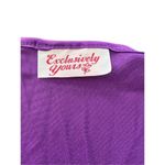 Vintage 80s Exclusively Yours Purple Full Slip Nightgown With Black Lace Trim s Photo 8