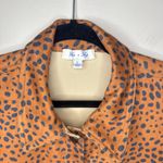 She & Sky  Large Long Sleeve Button Up‎ Cheetah Print Jacket Shacket Stretchy Photo 2