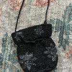 Vintage black hand beaded hono bucket purse Photo 2