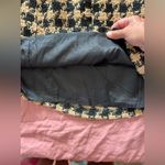 House of Harlow 1960 Mini Skirt Tweed Houndstooth Tan Black Women's large Photo 9