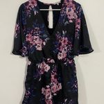 Charlotte Russe Floral Satin Romper Photo 7