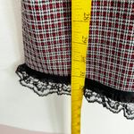 Forever 21 Red Plaid Lace Dress Coquette Soft Girl Romantic Holiday Christmas Small Photo 3