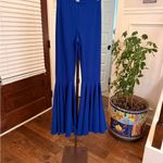 Royal Blue NWOT Fitted High Rise Stretch Flared Women's Pants Size M Photo 4