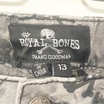 Royal Bones  Juniors 13 Black Grey Skull Print Tie Dyed Cropped Jeans Goth Photo 2