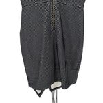 Kensie Black White Mini Check Print Zipper Detail Short Sleeve Dress size Small Photo 8