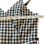 Oao Oro Babydoll Midi Dress Sz 2 Black White Gingham Check Pleated Empire Waist Photo 5