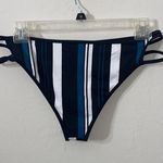 Cupshe  women’s XXL‎ Blue White And Black Striped Bikini bottoms Photo 3