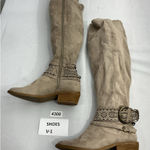 Womans Hog Rated Otk Boots 6.5 Tan Strap Buckle Full Zip Heels Brown Photo 0