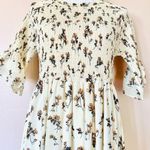 Jessakae Yellow, Brown & Green Floral Smocked Tiered Dress. Size XL Photo 1