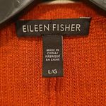 Eileen Fisher ๐๐ Long Organic Linen Blend Cardigan ~ Rust Orange Medium Photo 5