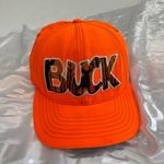 Vintage BUCK Bright Colors Trucker Hat Orange Photo 0
