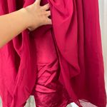 David's Bridal NWOT burgundy Halter Maxi Dress Size S Photo 7