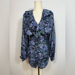 New! Sabina Musayev Long Sleeve Mini Lark Dress in Black Print Sz XS $307 Purple Photo 11