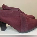 Cloudwalkers Burgundy Heeled Booties Women’s 8W Slip Photo 0